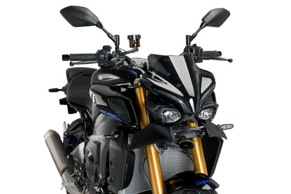 PUIG Downforce Naked Front Spoiler | mit ABE | schwarz | passend für Yamaha MT-10 / SP - Modelle (2022-2026)