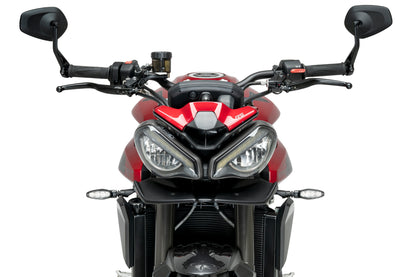 PUIG Downforce Naked Front Spoiler | mit ABE | matt-schwarz | passend für Triumph Street Triple 765 R / RS - Modelle (2023-2025)
