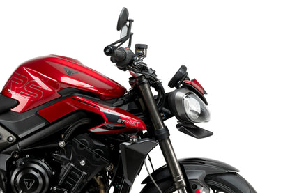 PUIG Downforce Naked Front Spoiler | mit ABE | matt-schwarz | passend für Triumph Speed Triple 1200 RS - Modelle (2021-2025)