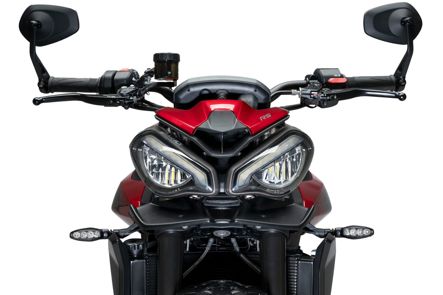 PUIG Downforce Naked Front Spoiler | mit ABE | matt-schwarz | passend für Triumph Street Triple 765 R / RS - Modelle (2023-2025)