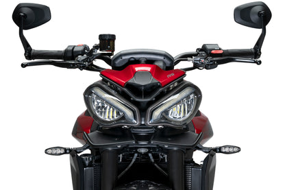 PUIG Downforce Naked Front Spoiler | mit ABE | matt-schwarz | passend für Triumph Street Triple 765 R / RS - Modelle (2023-2025)