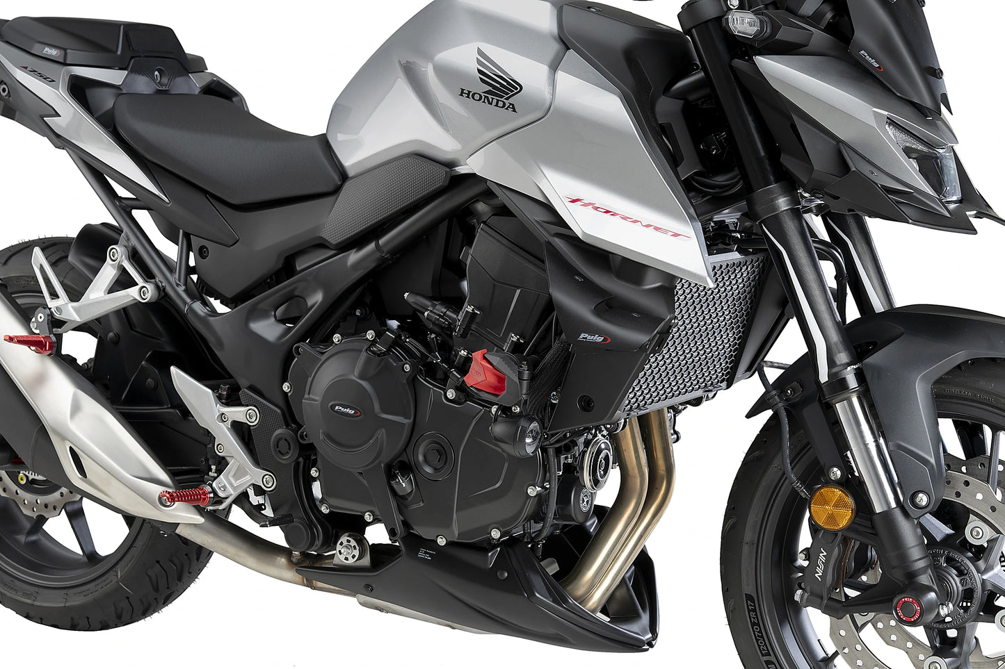 PUIG Motordeckelschoner | 3-teilig | schwarz | passend für Honda CB 750 Hornet - Modelle (2023-2026)