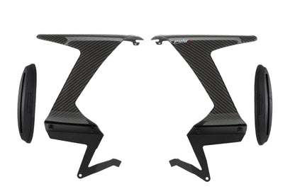 PUIG Race Side Spoiler | mit ABE | carbon-look | passend für Kawasaki ZX-6R 636 Ninja - Modelle (2024-2026)