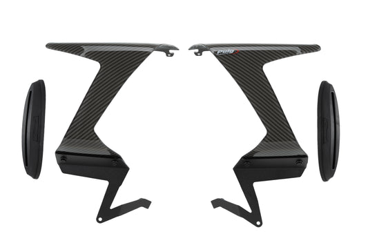 PUIG Race Side Spoiler | mit ABE | carbon-look | passend für Kawasaki ZX-6R 636 Ninja - Modelle (2024-2026)
