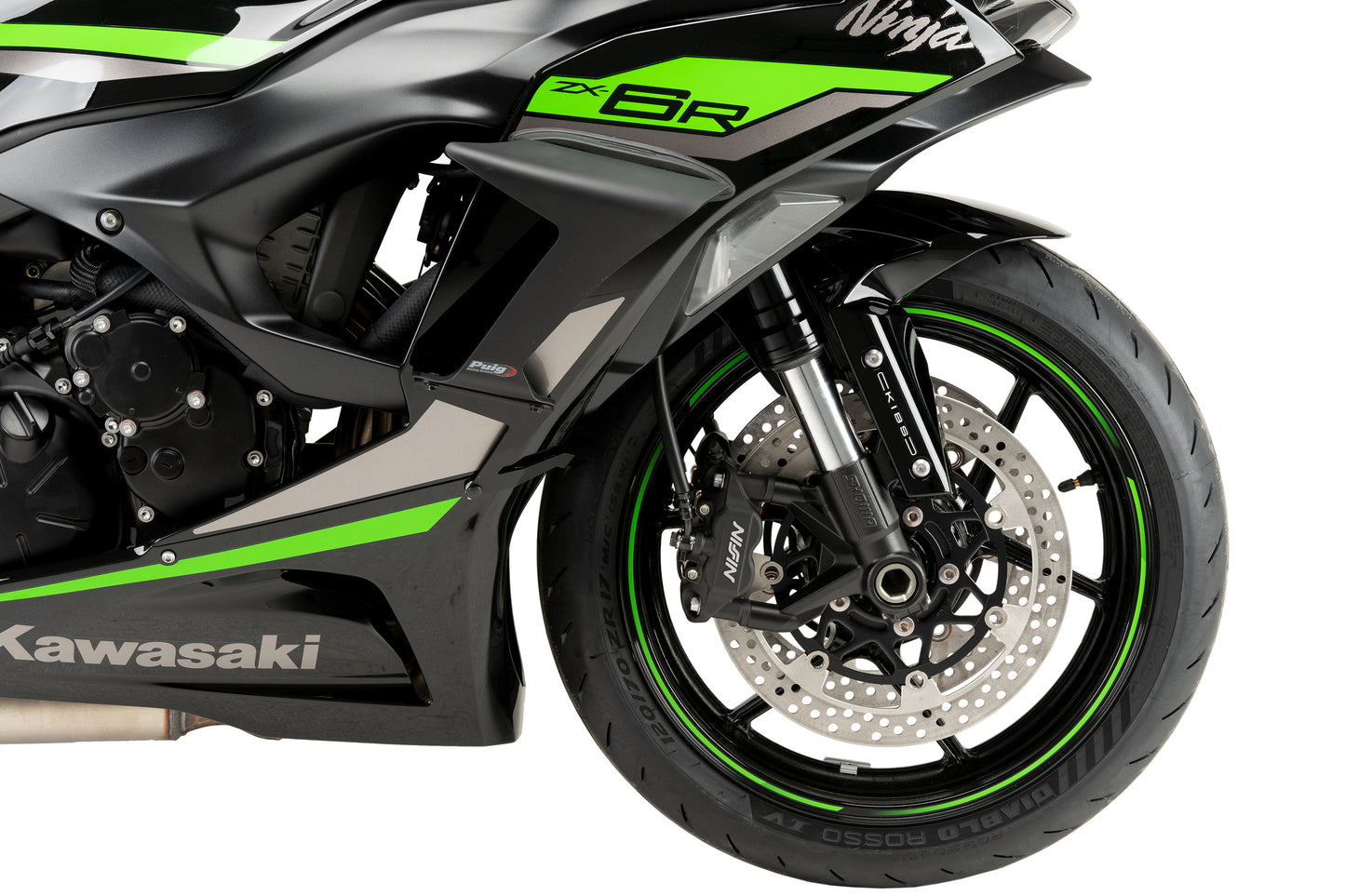 PUIG Race Side Spoiler | mit ABE | matt-schwarz | passend für Kawasaki ZX-6R 636 Ninja - Modelle (2024-2026)