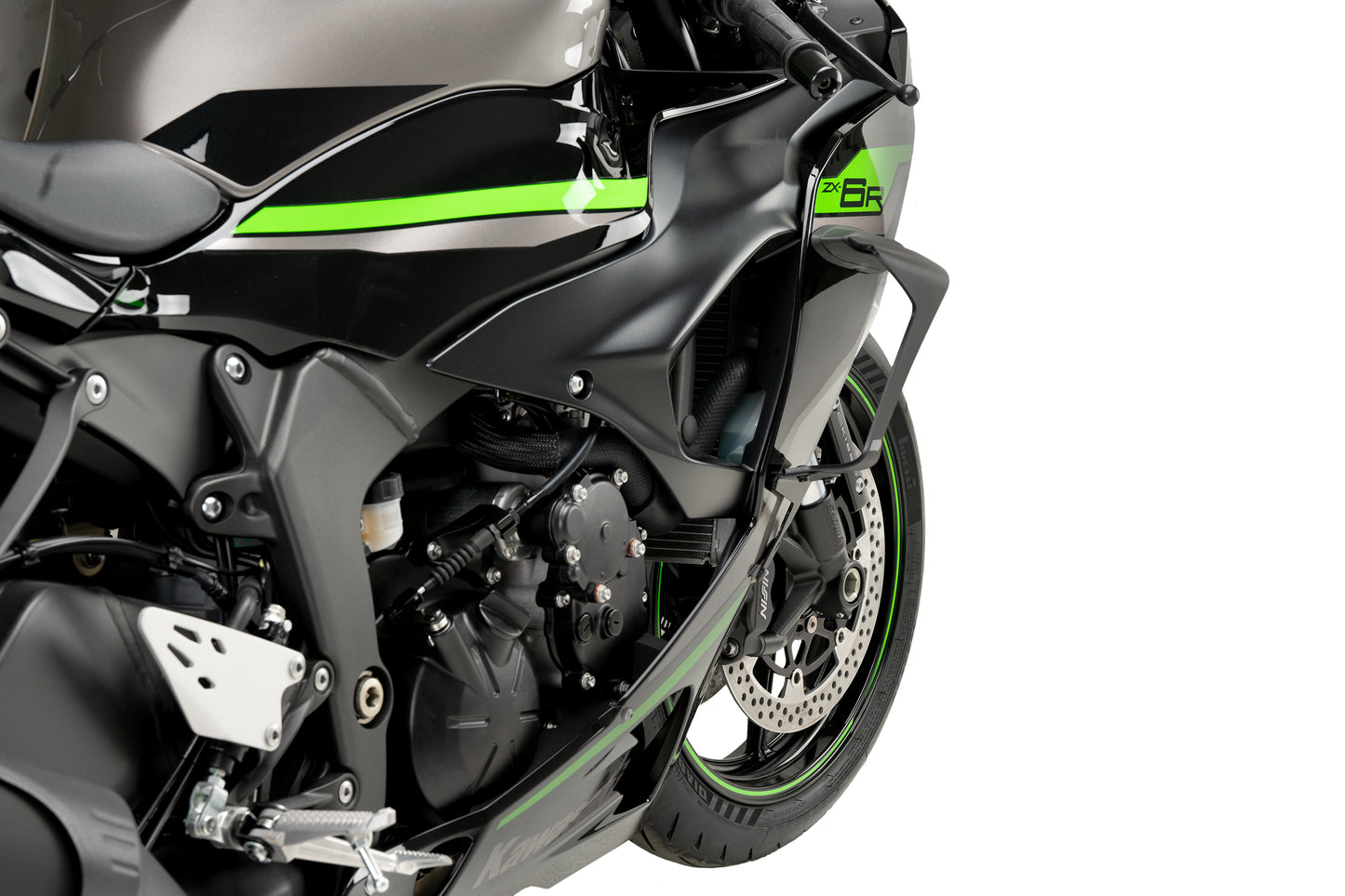 PUIG Race Side Spoiler | mit ABE | matt-schwarz | passend für Kawasaki ZX-6R 636 Ninja - Modelle (2024-2026)