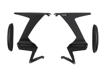 PUIG Race Side Spoiler | mit ABE | matt-schwarz | passend für Kawasaki ZX-6R 636 Ninja - Modelle (2024-2026)