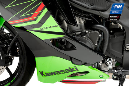 PUIG Motordeckelschoner | 2-teilig | schwarz | passend für Kawasaki Ninja ZX-4R / RR - Modelle (2023-2026)