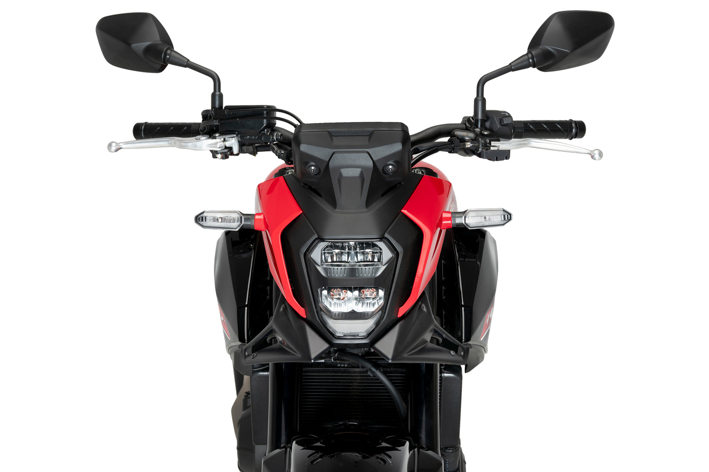 PUIG Downforce Naked Front Spoiler | mit ABE | matt-schwarz | passend für Honda CB 500 Hornet / E-CLUTCH - Modelle (2024-2026)