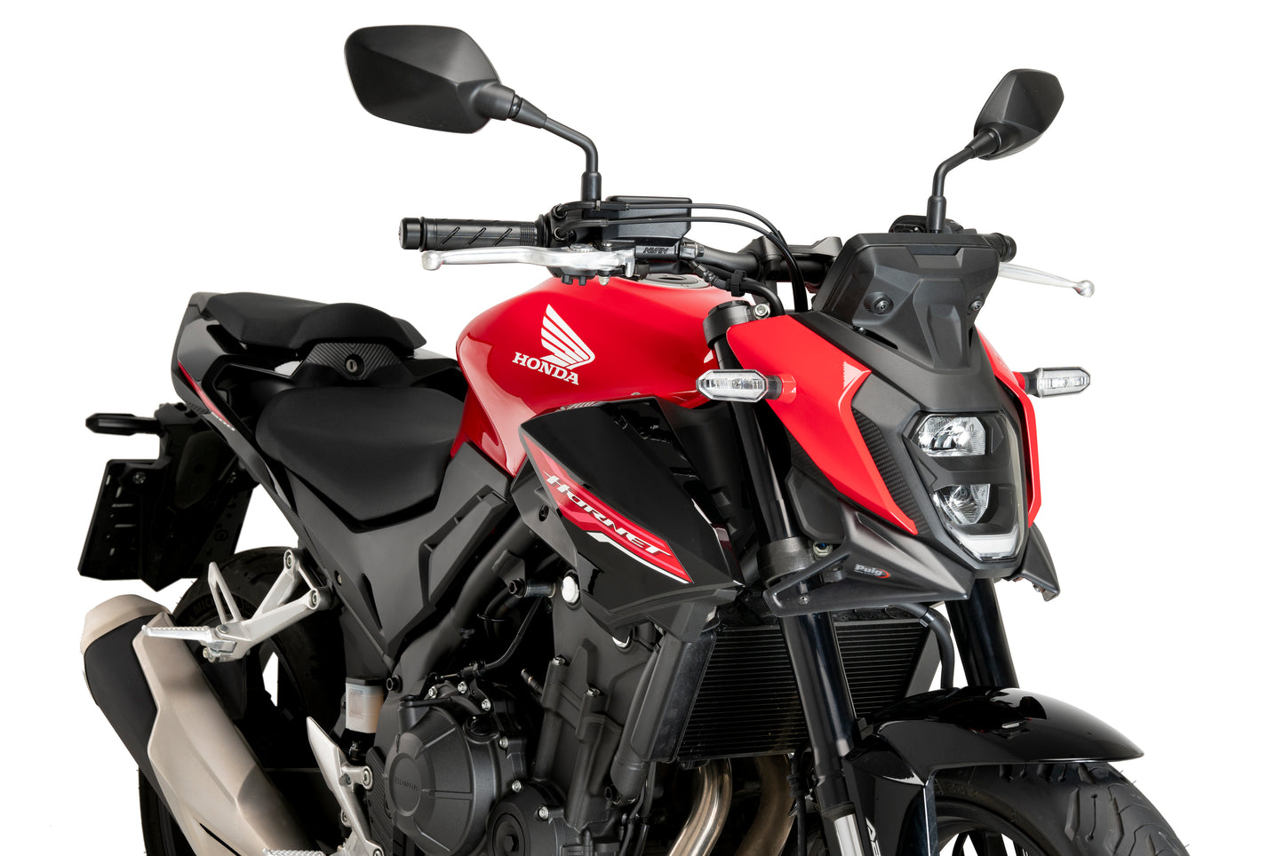 PUIG Downforce Naked Front Spoiler | mit ABE | matt-schwarz | passend für Honda CB 500 Hornet / E-CLUTCH - Modelle (2024-2026)