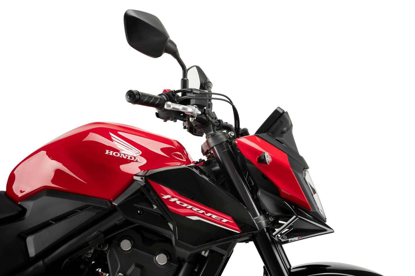 PUIG Downforce Naked Front Spoiler | mit ABE | schwarz | passend für Honda CB 500 Hornet / E-CLUTCH - Modelle (2024-2026)