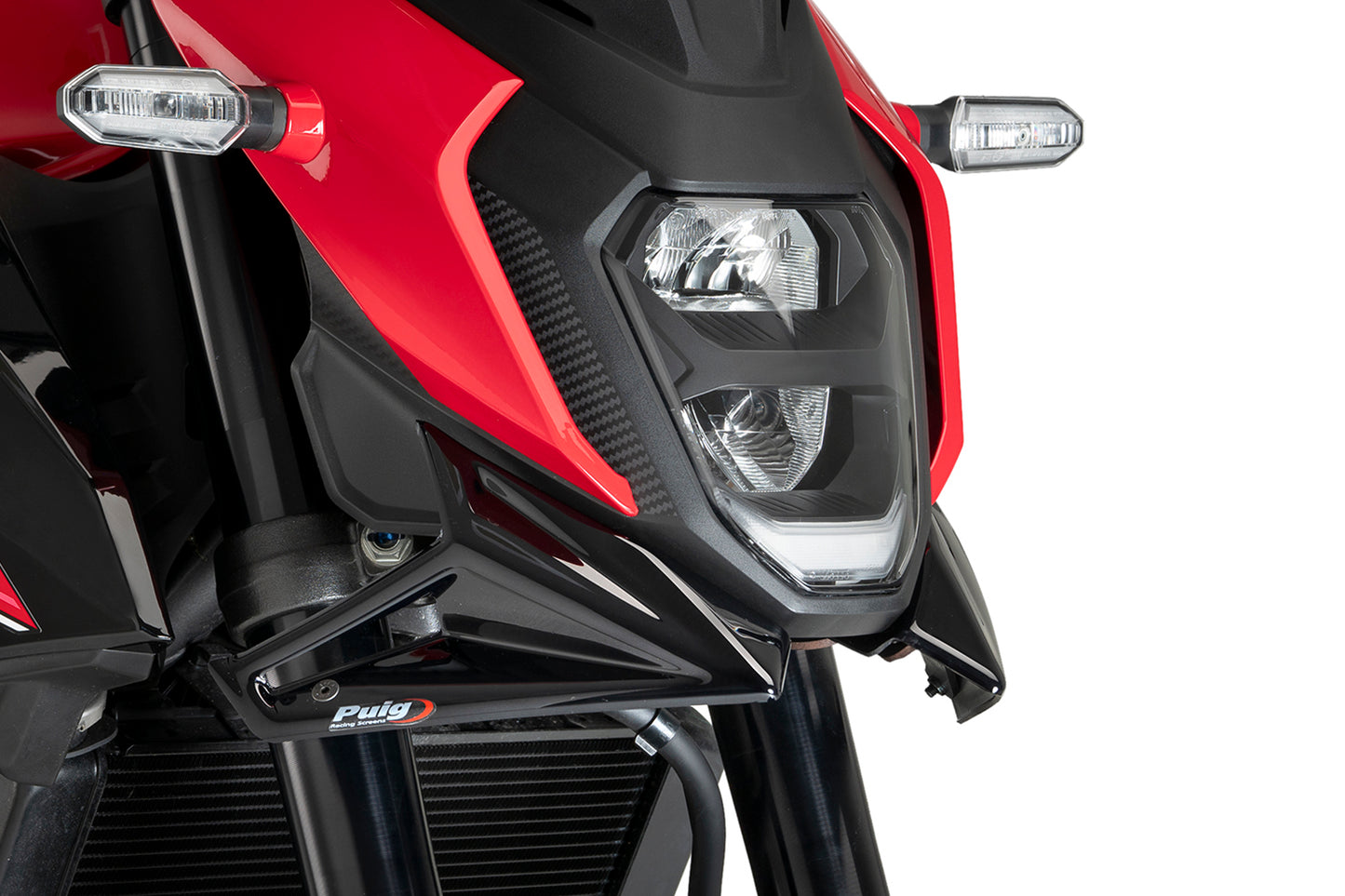 PUIG Downforce Naked Front Spoiler | mit ABE | schwarz | passend für Honda CB 500 Hornet / E-CLUTCH - Modelle (2024-2026)
