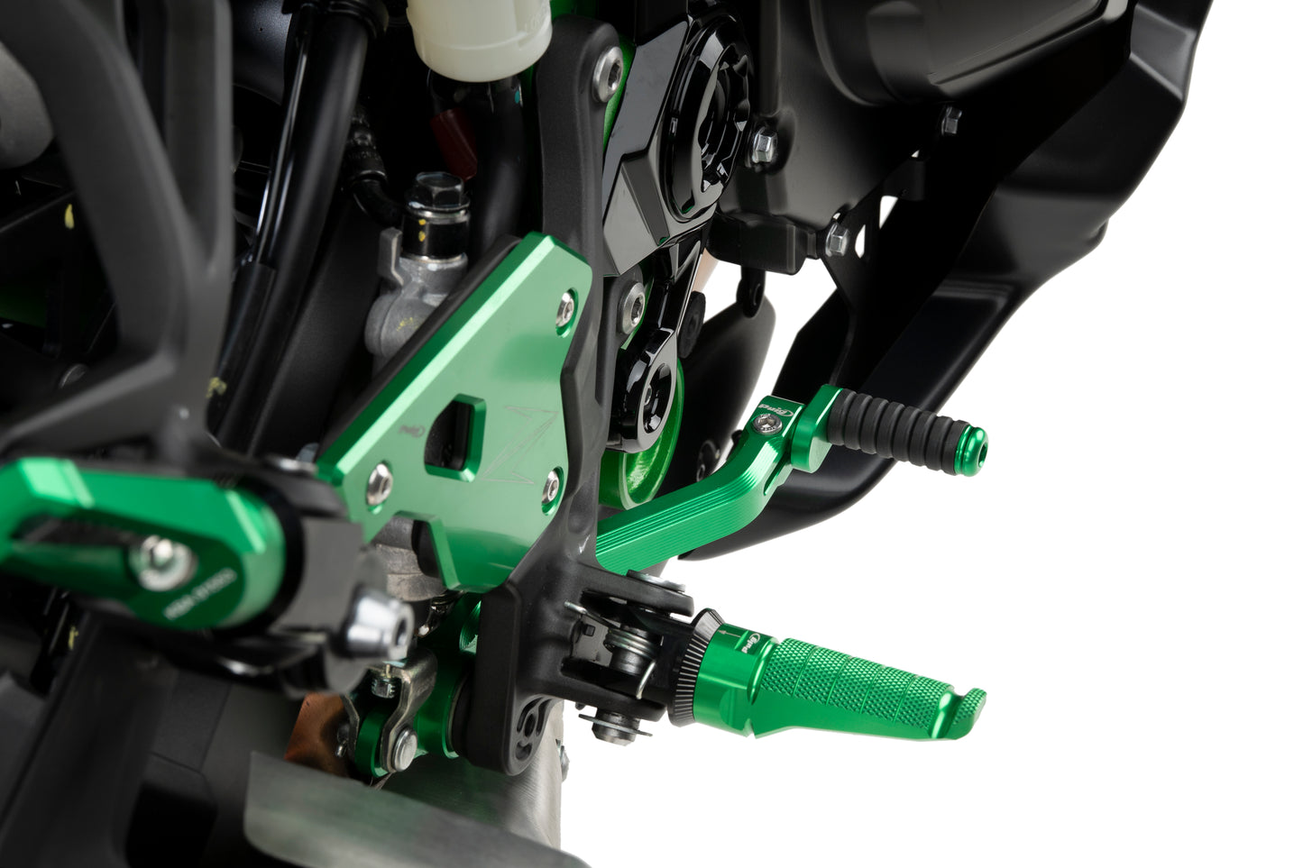 PUIG Bremsfusspedal | verstellbar | gruen | passend für Kawasaki Z900 / SE - Modelle (2025-2026)