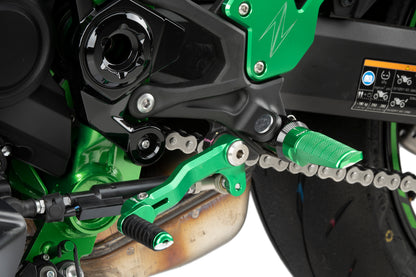 PUIG Gangschaltpedal | verstellbar | gruen | passend für Kawasaki Z900 / SE - Modelle (2025-2026)