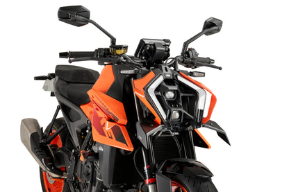 PUIG Downforce Naked Front Spoiler | mit ABE | matt-schwarz | passend für KTM 990 Duke / R - Modelle (2024-2026)
