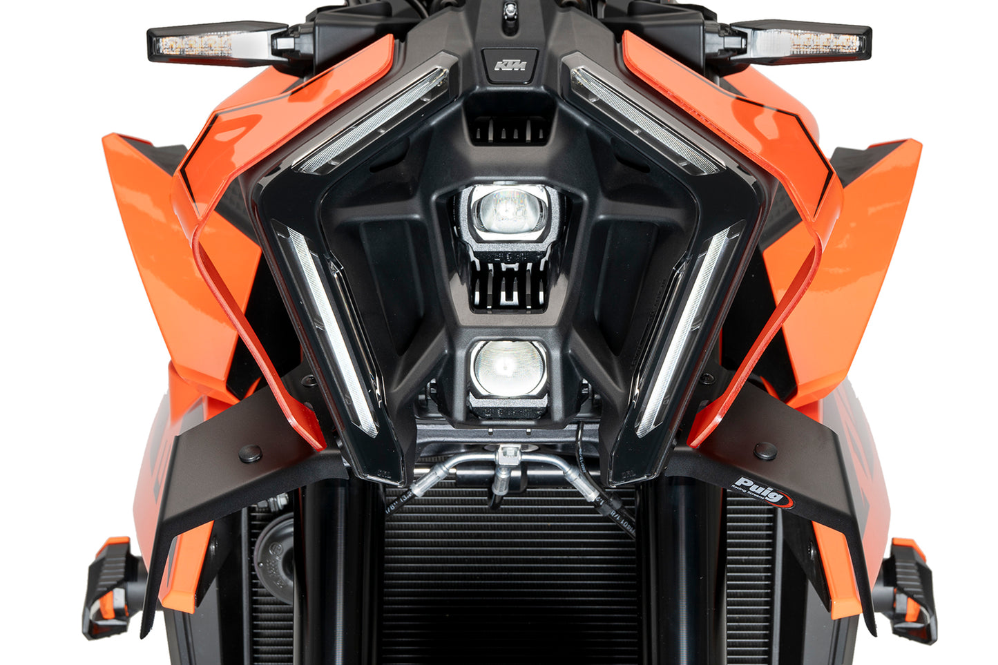 PUIG Downforce Naked Front Spoiler | mit ABE | matt-schwarz | passend für KTM 990 Duke / R - Modelle (2024-2026)