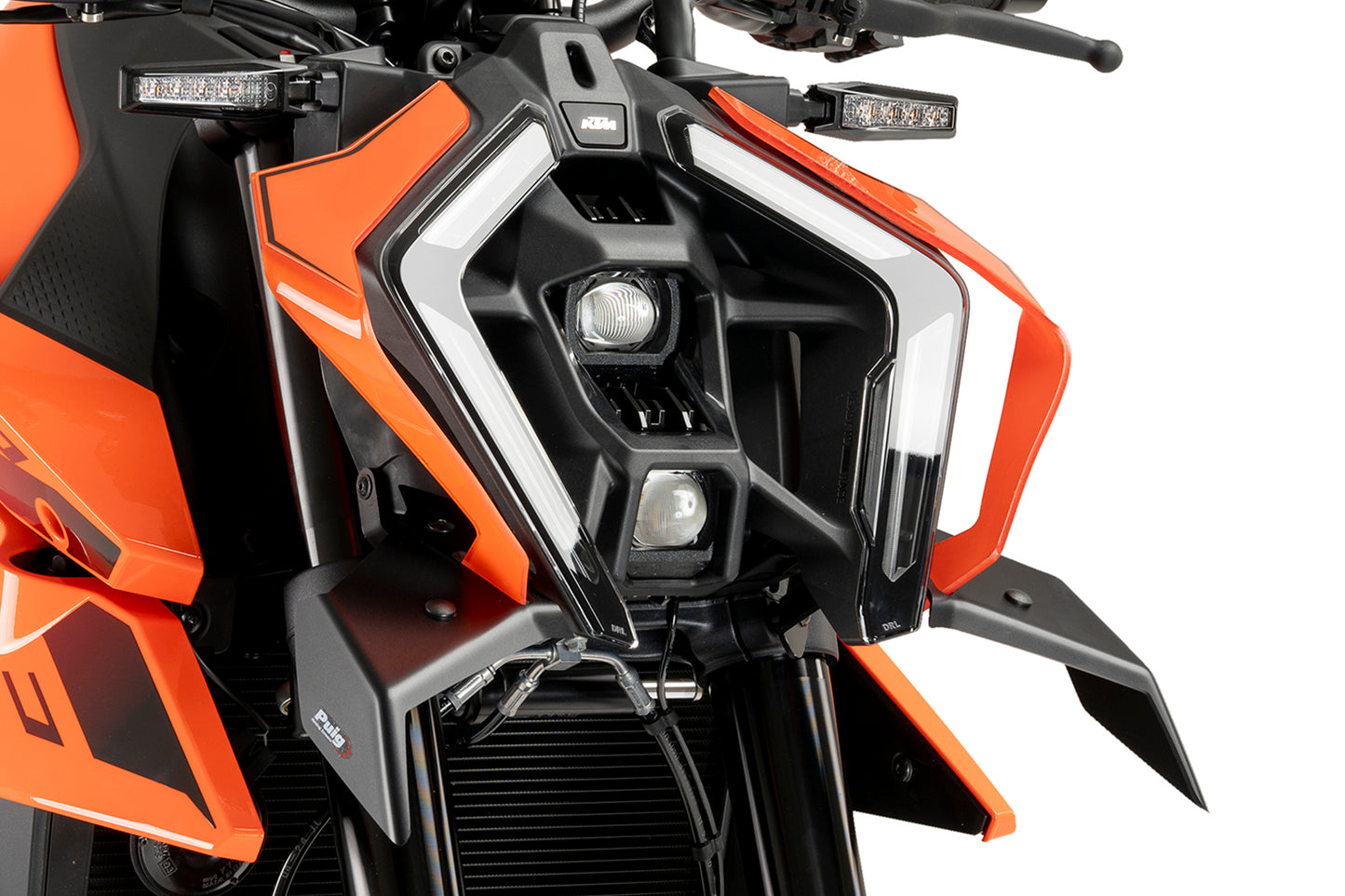 PUIG Downforce Naked Front Spoiler | mit ABE | matt-schwarz | passend für KTM 990 Duke / R - Modelle (2024-2026)
