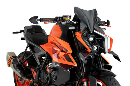 PUIG Downforce Naked Front Spoiler | mit ABE | matt-schwarz | passend für KTM 990 Duke / R - Modelle (2024-2026)