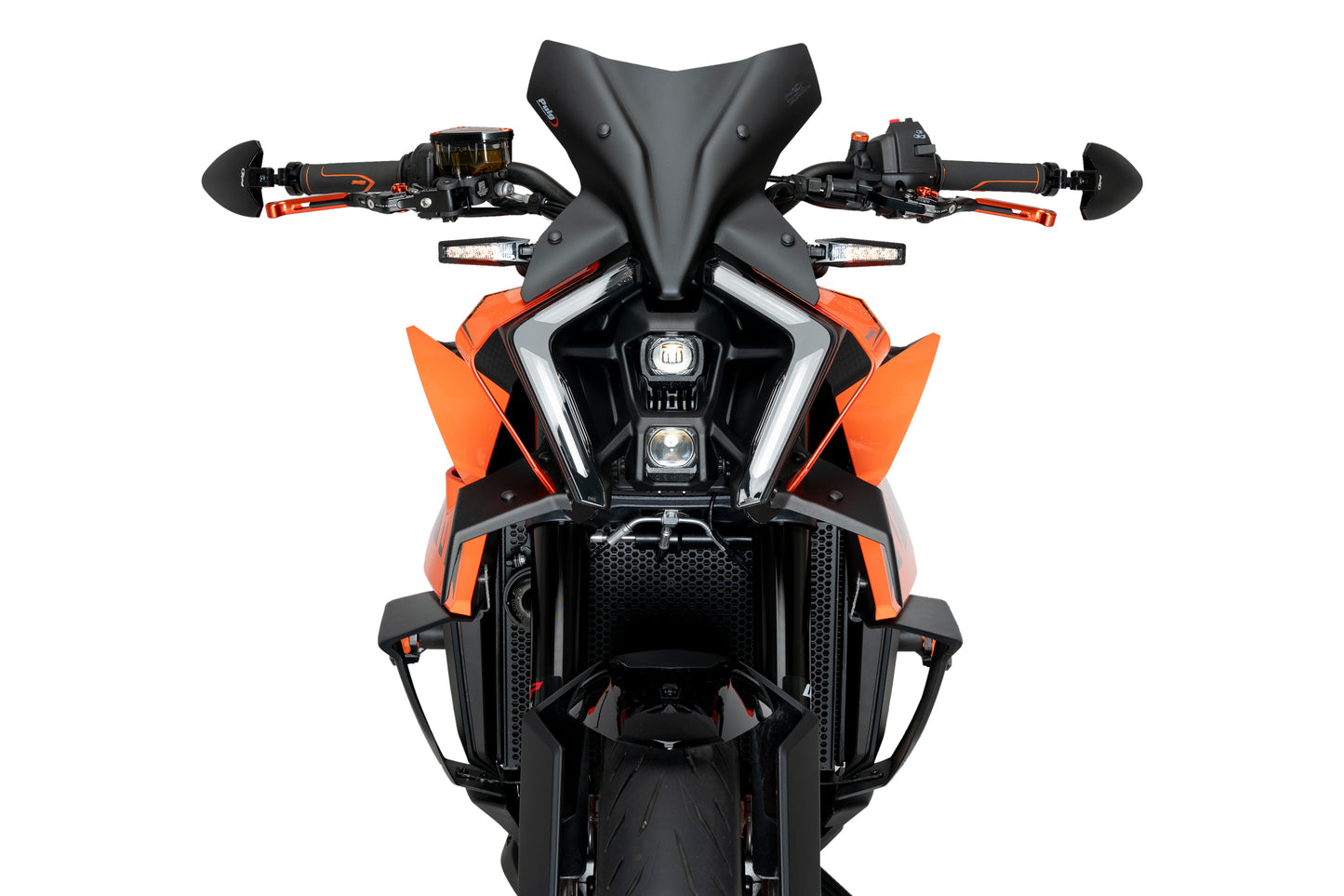 PUIG Downforce Naked Front Spoiler | mit ABE | matt-schwarz | passend für KTM 990 Duke / R - Modelle (2024-2026)