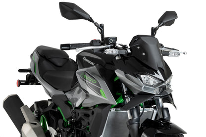 PUIG Downforce Naked Front Spoiler | mit ABE | carbon-look | passend für Kawasaki Z500 / SE - Modelle (2024-2026)