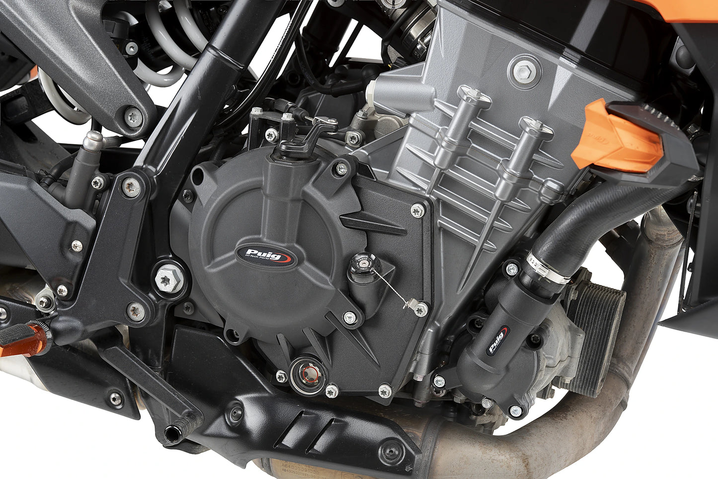 PUIG Motordeckelschoner | 3-teilig | schwarz | passend für KTM 990 Duke R - Modelle (2026)