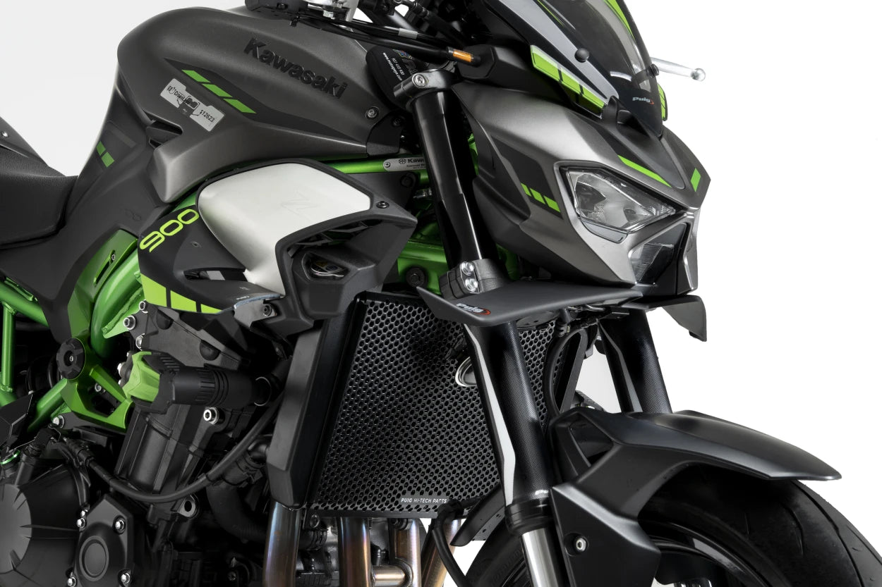 PUIG Radiator - Kühlerschutz | schwarz | passend für Kawasaki Z900 / SE - Modelle (2025-2026)