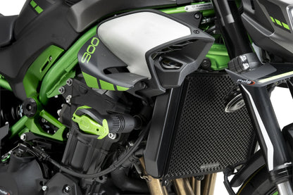 PUIG Radiator - Kühlerschutz | schwarz | passend für Kawasaki Z900 / SE - Modelle (2025-2026)