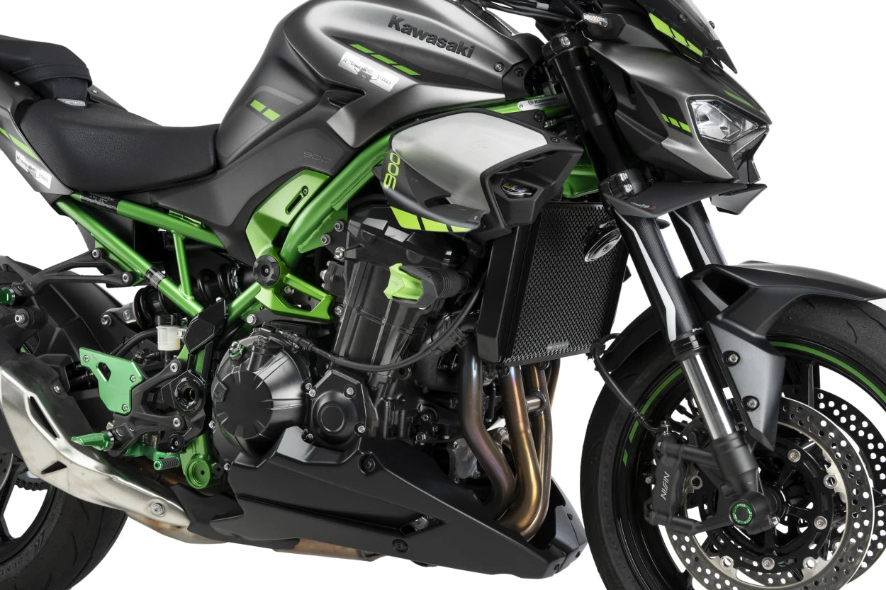 PUIG Radiator - Kühlerschutz | schwarz | passend für Kawasaki Z900 / SE - Modelle (2025-2026)