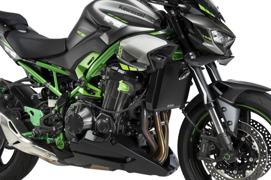 PUIG Radiator - Kühlerschutz | schwarz | passend für Kawasaki Z900 / SE - Modelle (2025-2026)