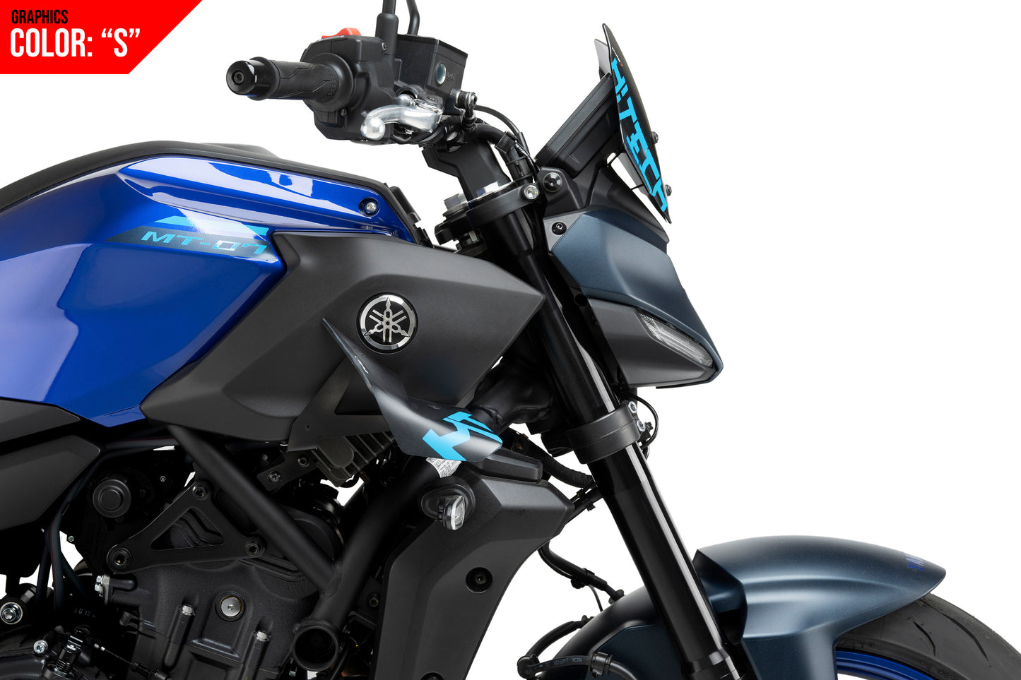 PUIG D12 Spoiler | mit ABE | graphics | passend für Yamaha MT-07 / Y-AMT - Modelle (2025-2026)
