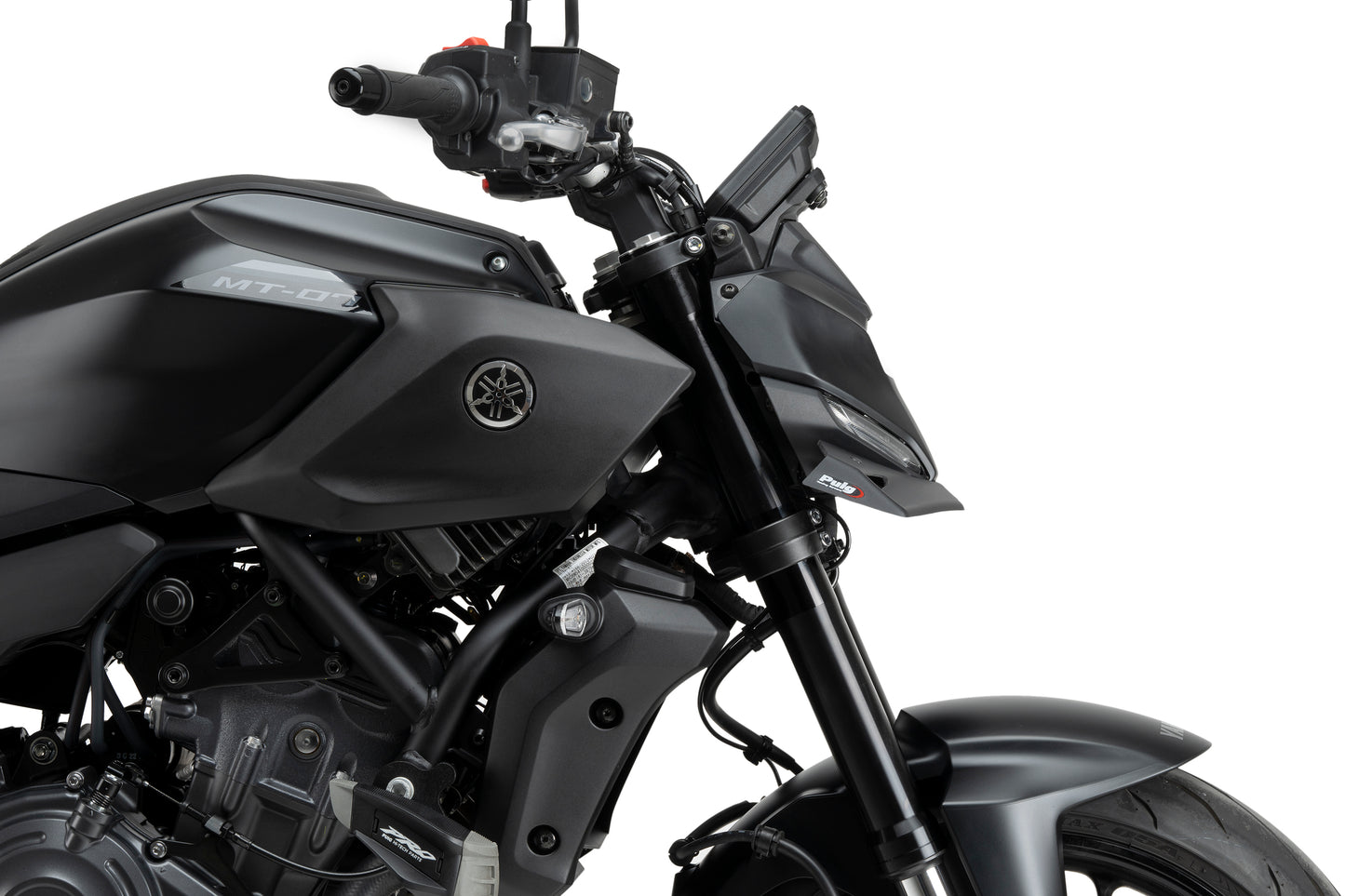 PUIG Downforce Naked Front Spoiler | mit ABE | matt-schwarz | passend für Yamaha MT-07 / Y-AMT - Modelle (2025-2026)
