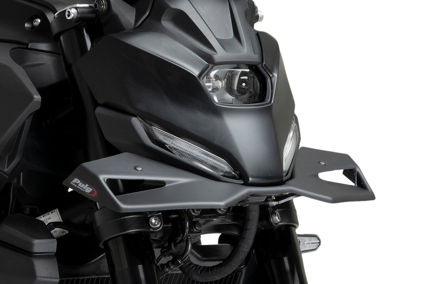 PUIG Downforce Naked Front Spoiler | mit ABE | matt-schwarz | passend für Yamaha MT-07 / Y-AMT - Modelle (2025-2026)