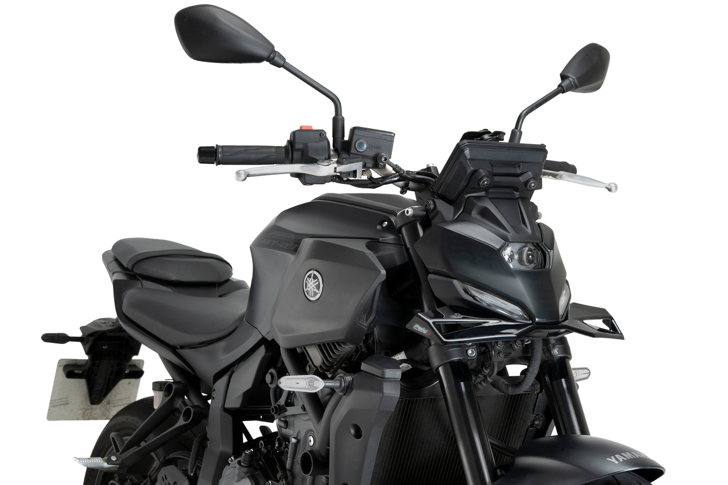 PUIG Downforce Naked Front Spoiler | mit ABE | schwarz | passend für Yamaha MT-07 / Y-AMT - Modelle (2025-2026)