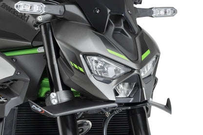 PUIG Downforce Naked Front Spoiler | ABE | schwarz | passend für Kawasaki Z900 / SE - Modelle (2025-2026)