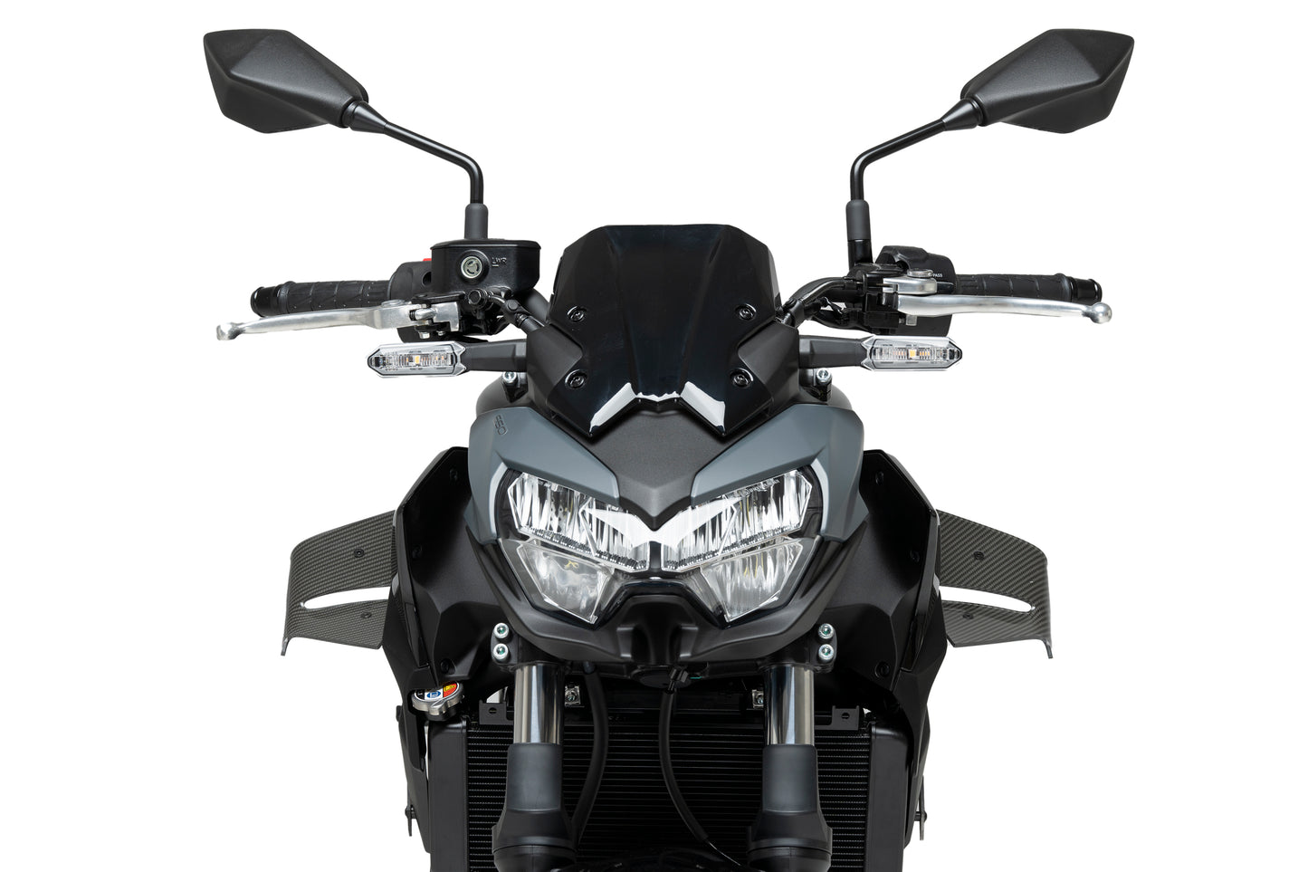 PUIG D12 Spoiler | mit ABE | carbon-look | passend für Kawasaki Z650 - Modelle (2020-2026)