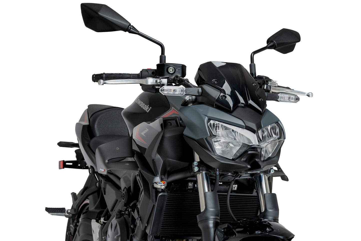 PUIG D12 Spoiler | mit ABE | matt-schwarz | passend für Kawasaki Z650 - Modelle (2020-2026)