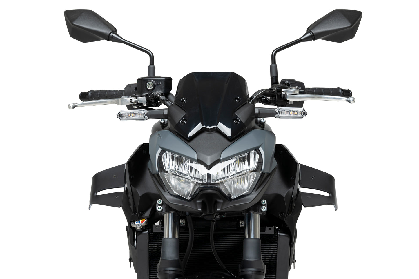 PUIG D12 Spoiler | mit ABE | matt-schwarz | passend für Kawasaki Z650 - Modelle (2020-2026)