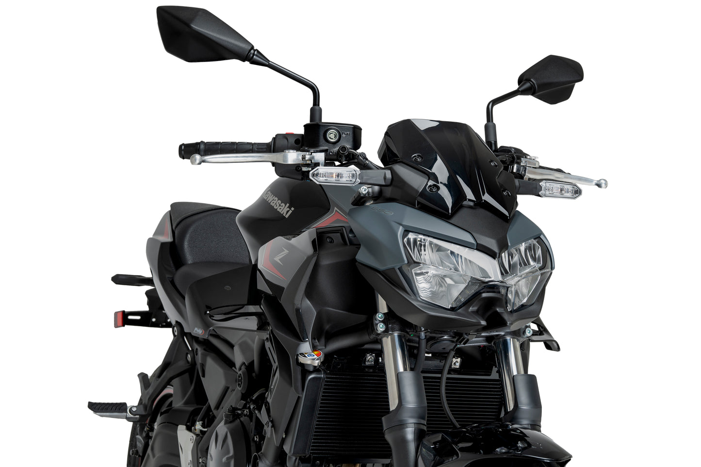 PUIG D12 Spoiler | mit ABE | schwarz | passend für Kawasaki Z650 - Modelle (2020-2026)