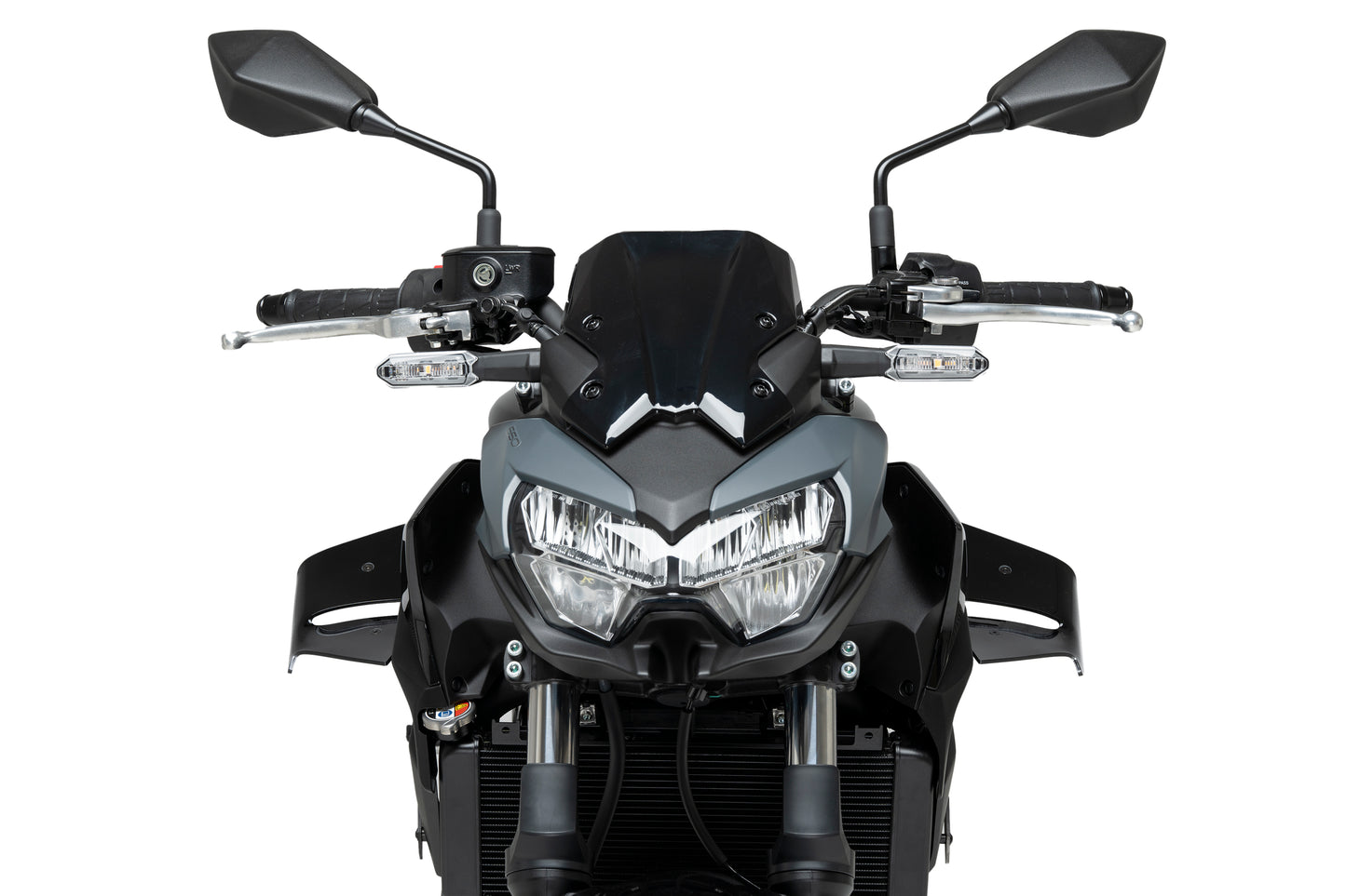 PUIG D12 Spoiler | mit ABE | schwarz | passend für Kawasaki Z650 - Modelle (2020-2026)