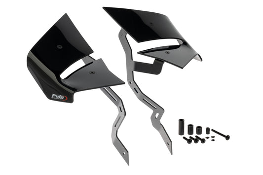 PUIG D12 Spoiler | mit ABE | schwarz | passend für Kawasaki Z650 - Modelle (2020-2026)
