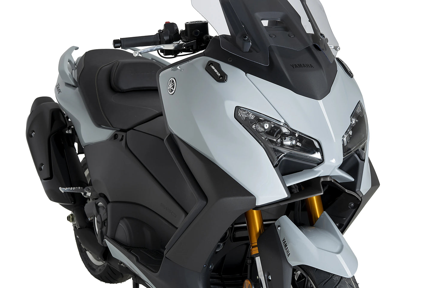 PUIG Downforce Naked Front Spoiler | mit ABE | matt-schwarz | passend für Yamaha T-MAX 560 / TECH MAX - Modelle (2025-2026)