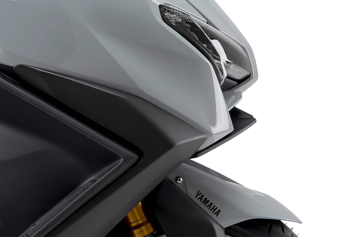 PUIG Downforce Naked Front Spoiler | mit ABE | matt-schwarz | passend für Yamaha T-MAX 560 / TECH MAX - Modelle (2025-2026)