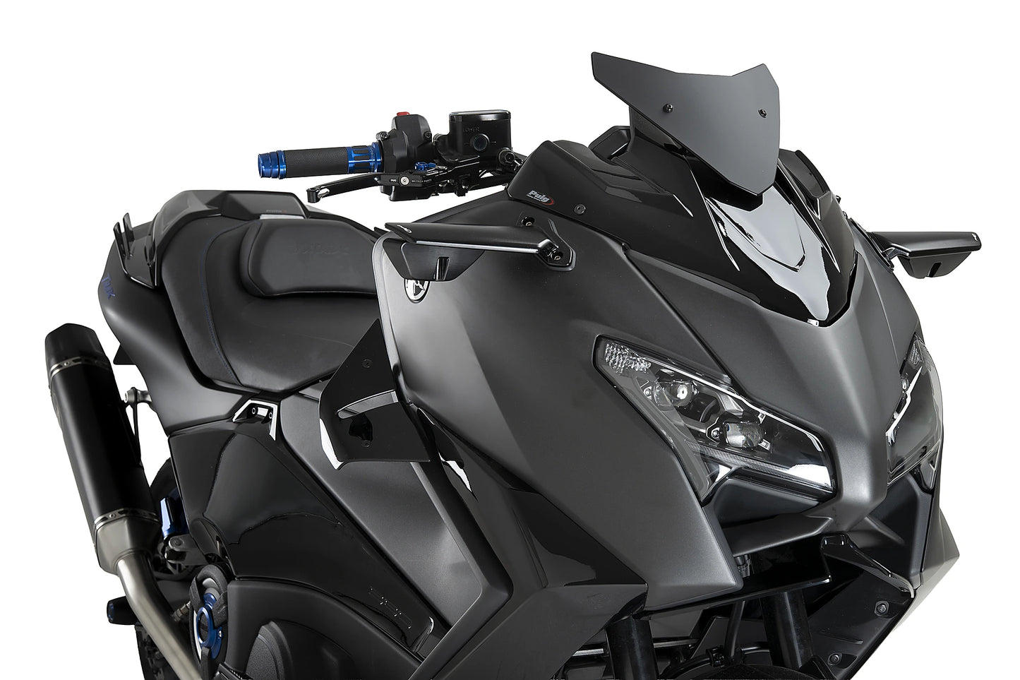PUIG Downforce Naked Front Spoiler | mit ABE | schwarz | passend für Yamaha T-MAX 560 / TECH MAX - Modelle (2025-2026)