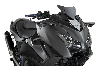 PUIG Downforce Naked Front Spoiler | mit ABE | schwarz | passend für Yamaha T-MAX 560 / TECH MAX - Modelle (2025-2026)