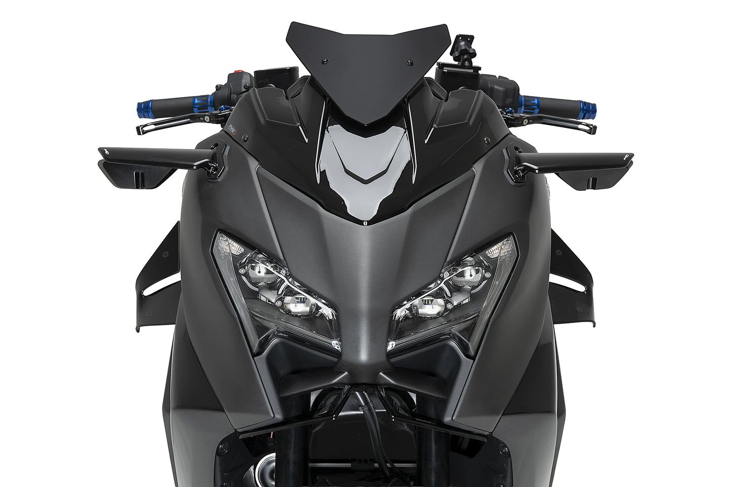PUIG Downforce Naked Front Spoiler | mit ABE | schwarz | passend für Yamaha T-MAX 560 / TECH MAX - Modelle (2025-2026)