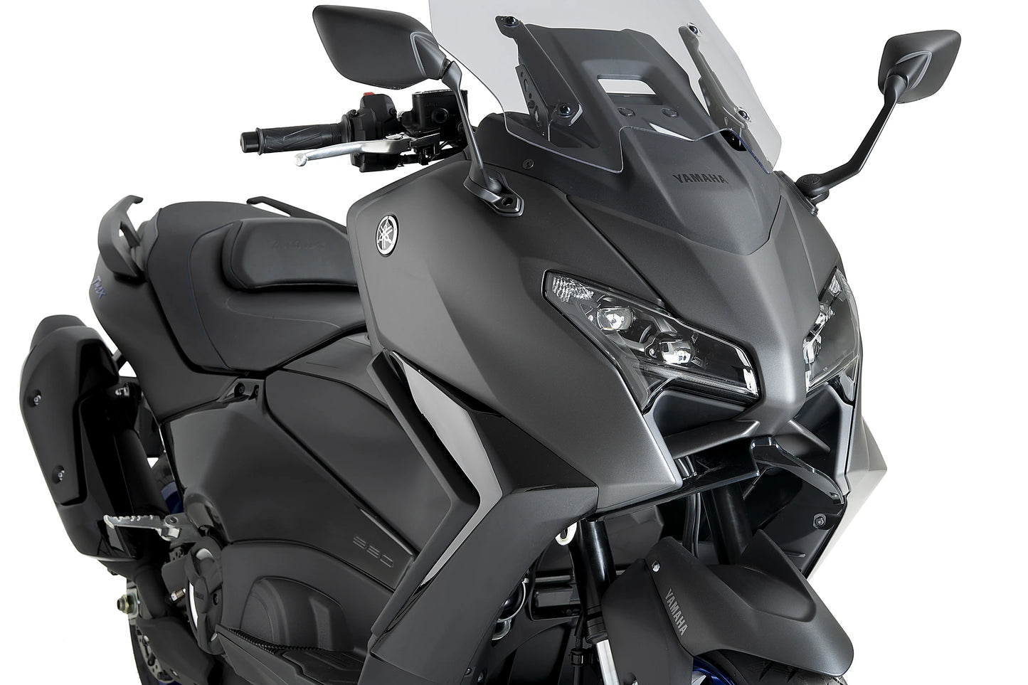 PUIG Downforce Naked Front Spoiler | mit ABE | schwarz | passend für Yamaha T-MAX 560 / TECH MAX - Modelle (2025-2026)