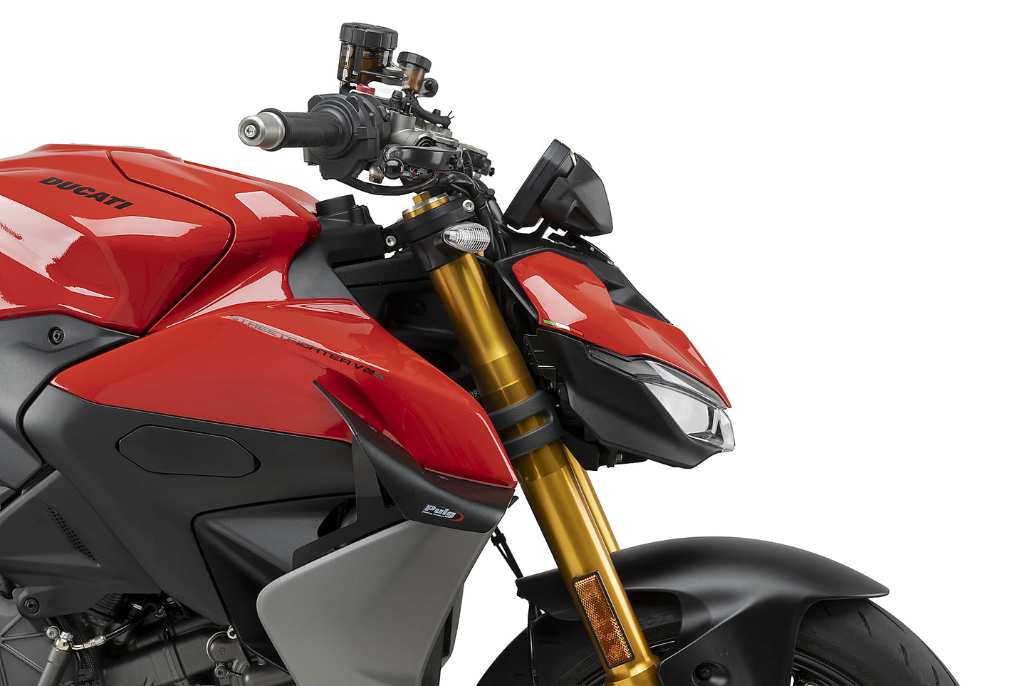 PUIG D12 Spoiler | mit ABE | matt-schwarz | passend für Ducati Streetfighter V2 / S - Modelle (2025-2026)