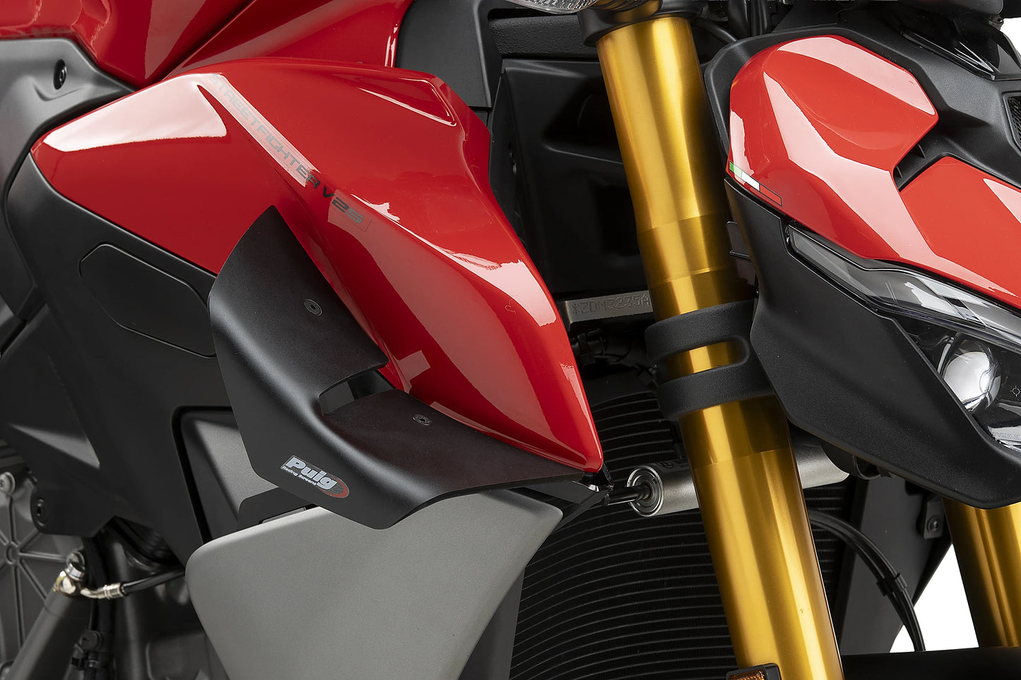 PUIG D12 Spoiler | mit ABE | matt-schwarz | passend für Ducati Streetfighter V2 / S - Modelle (2025-2026)