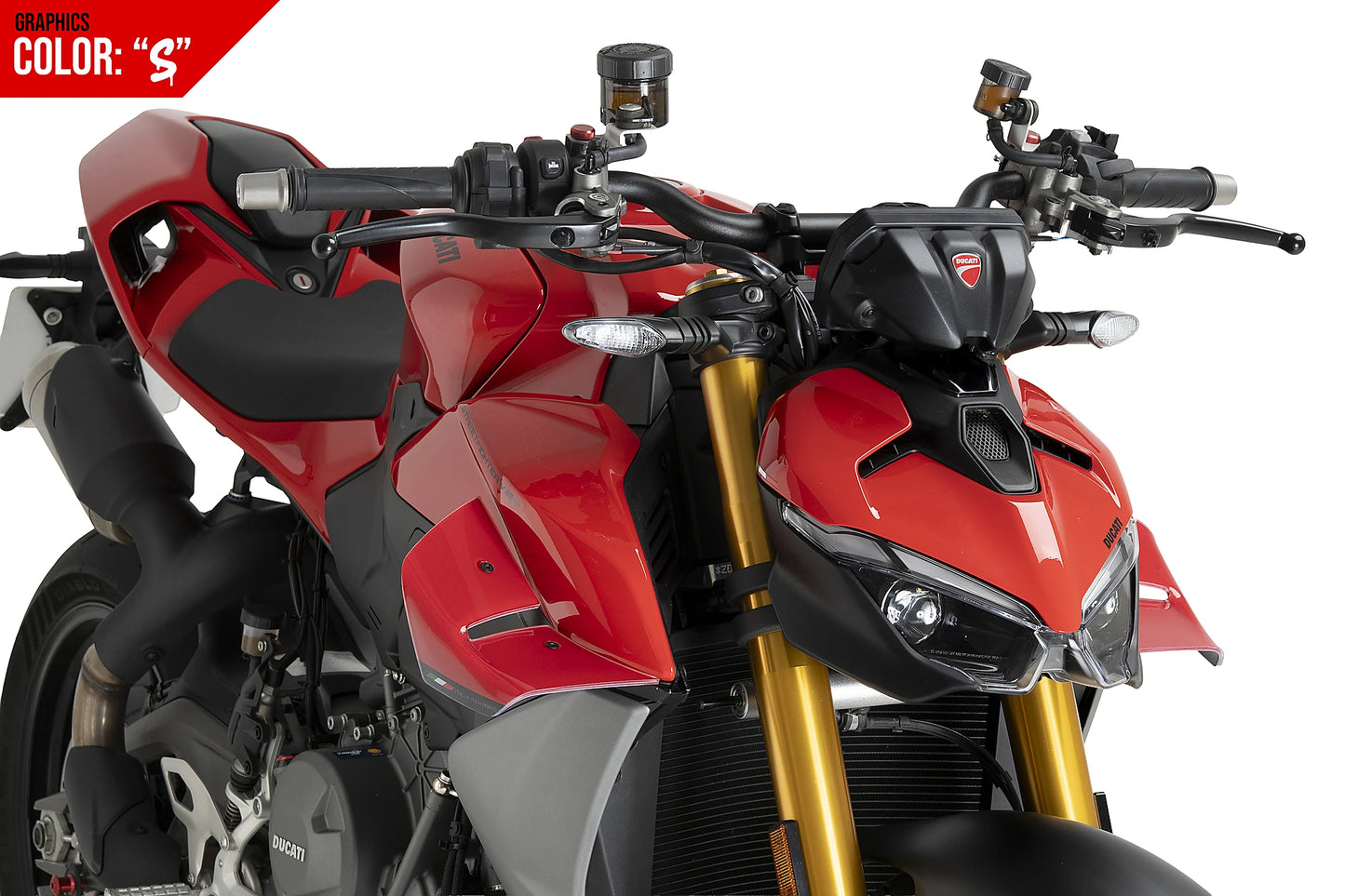 PUIG D12 Spoiler | mit ABE | graphics | passend für Ducati Streetfighter V2 / S - Modelle (2025-2026)