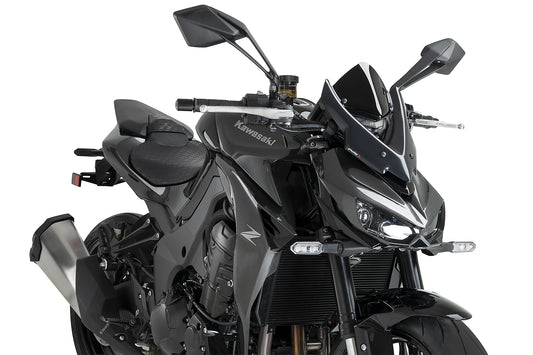 PUIG New Generation Sport Windschield | ABE | schwarz | passend für Kawasaki Z1100 / SE - Modelle (2026)